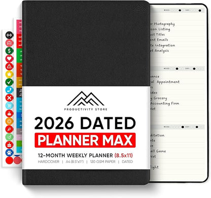 Dated, 2026 Planner, 8.5" x 11" by PRODUCTIVITYSTORE