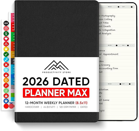 Dated, 2026 Planner, 8.5" x 11" by PRODUCTIVITYSTORE