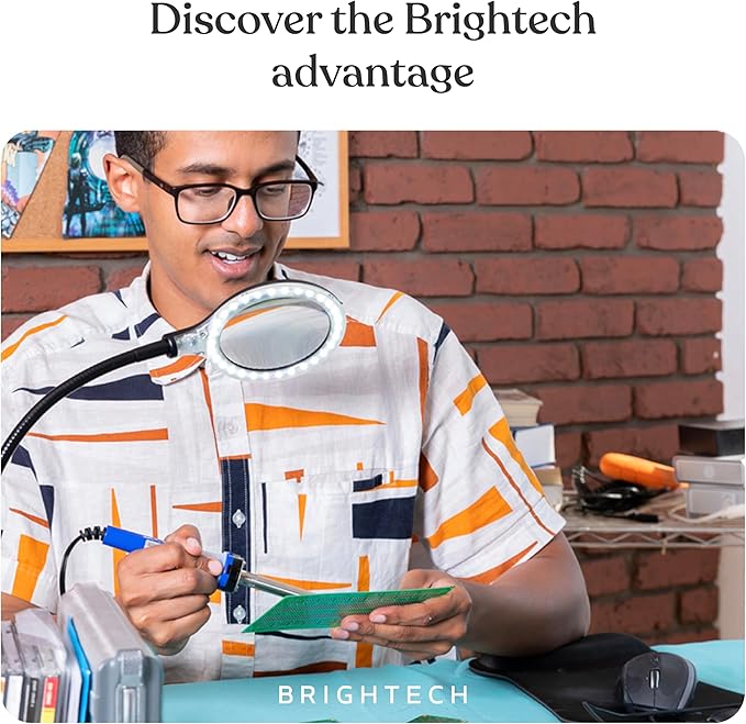 Brightech LightView Pro Flex 2 in 1 Magnifying Desk Lamp, 1.75x Light Magnifier - Image 9