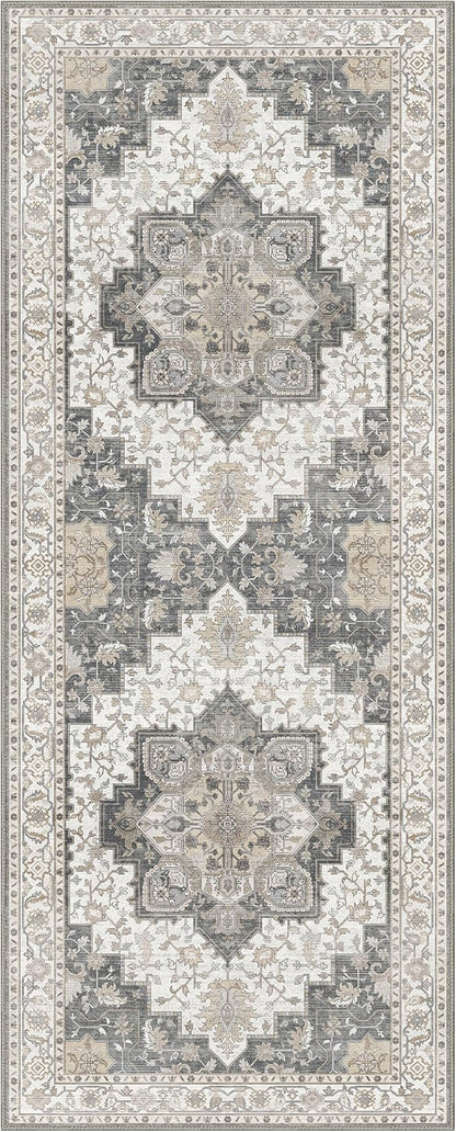 GENIMO 2x10 Runner Rugs for Hallway, Machine Washable Non Slip Vintage Rugs - Image 7