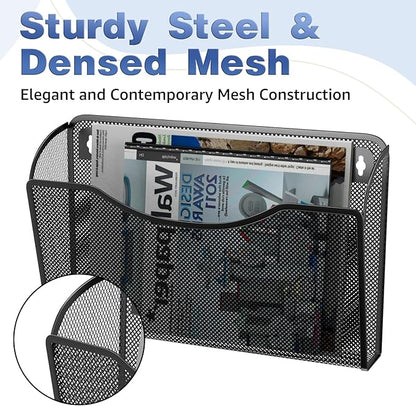 MINDEPOT Wall File Organizer, Hanging Wall Mounted File Folder Binder Holder - Image 3