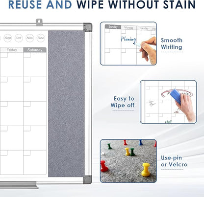 MAKELLO Dry Erase Calendar for Wall 24" x 18" - Image 4