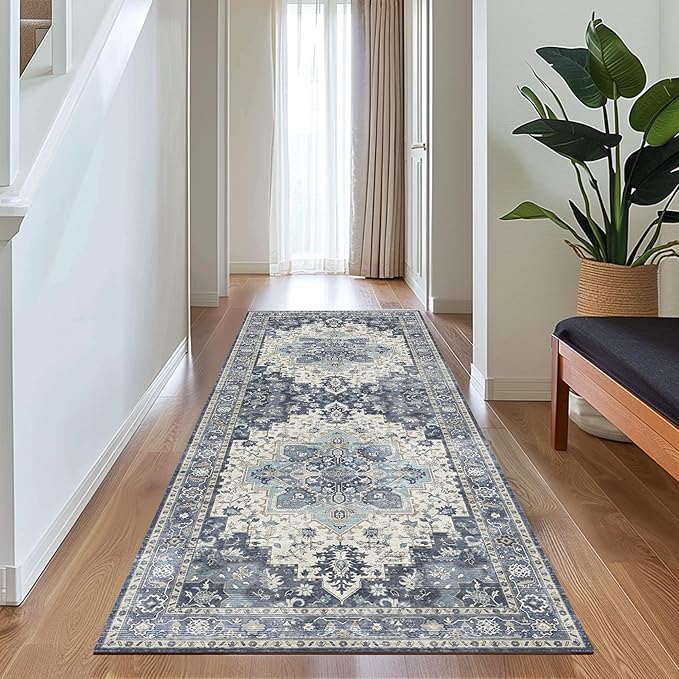 GENIMO 2x5 Runner Rugs for Hallway, Machine Washable Non Slip Vintage Rugs by GENIMO