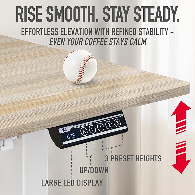 SHW 48-Inch Electric Height Adjustable Standing Desk - Image 7