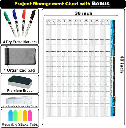 Large Project Management Vision Board, Laminated Wall Planner - Image 5