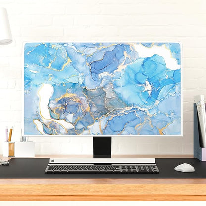 Baocicco Baby Blue Gold Marble Waterproof Screen TV Cover 40, 42，43 Inch Modern - Image 4