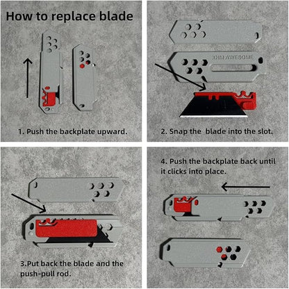 XHM Awesome Small Box Cutter Retractable Blade Ultility Knife, - Image 7