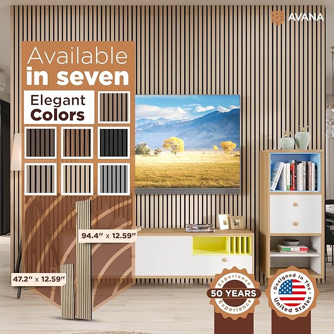 Avana Acoustic Wood Wall Panels – 94.4 x 12.6 Inch White Oak Acoustic Panels 2 - Image 7