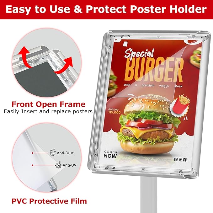VAIIGO Heavy Duty Standing Sign Holder 11x17 Inch - Image 4