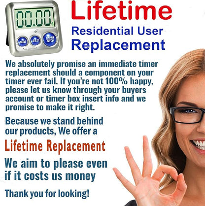 Elegant Digital Kitchen Timer Stainless Steel - Image 2