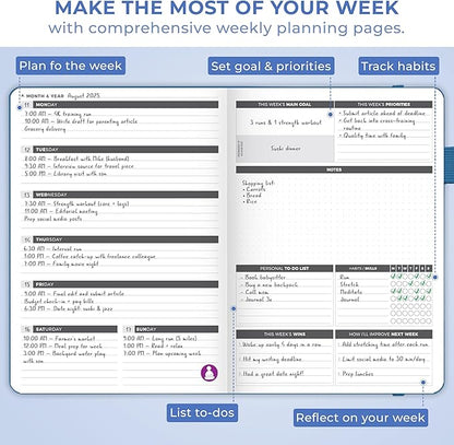 Clever Fox Planner Large – Undated Weekly & Monthly Planner - Image 6