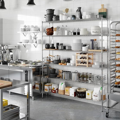 Regal Altair 14" Deep x 72" Wide x 86" Height Wire Shelving Kit | 6-Tier | NSF - Image 2