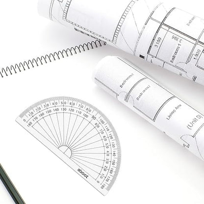 eBoot 28 Pack Clear 180 Degree Plastic Protractors - Image 6