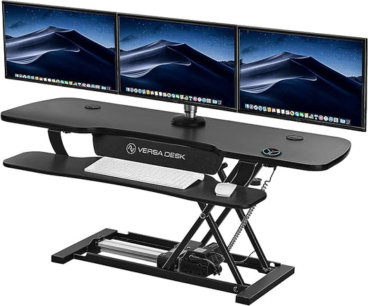 VERSADESK® PowerPro™ 48” x 24” Extra Wide Electric Sit-to-Stand Desk Converter by VERSADESK