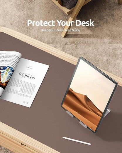 YSAGi Leather Desk Protector, Office Mat, Large Mouse Mat, Non-Slip PU Leather - Image 7