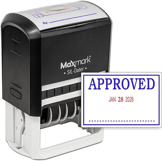 MaxMark Large Self-Inking Rubber Date Office Stamp by Maxmark