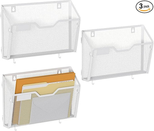 YINGHUA 3 Pack Mesh File Holders Wall Mounted by Unknown