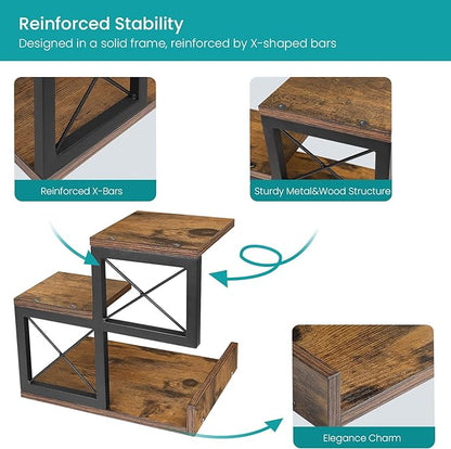 ELITEROO Desk Shelf Organizer, Wood Desktop Organizer Small Bookshelf, 3 Tier - Image 5