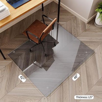 Koonmi Tempered Glass Chair Mat - Image 4