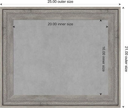Amanti Art Grey Framed Magnetic Board 21x25 Small Vision Board - Image 3