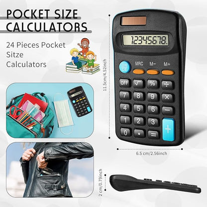 Flutesan 24 Pieces Basic Mini Calculators Bulk - Image 2