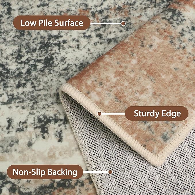 GENIMO 6x9 Area Rug-Washable, Lightweight Foldable Low Pile Carpet - Image 5