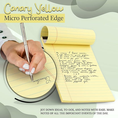 Emraw Jr. Legal pad, legal/wide Ruled Writing Pad. Perforated Edge. 5" X 8" - Image 7