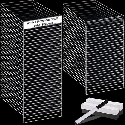 Containlol 60 Sets Moveable Shelf Label Display Holders - Image 9