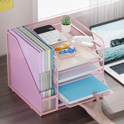 Marbrasse Desk Organizers and Accessories, 5-Tier Paper Letter Tray Organizer - Image 3