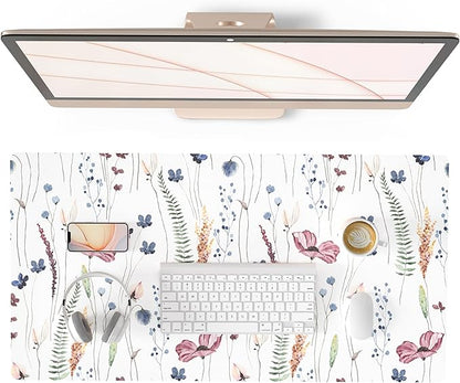 QiyI Large Mouse Pad, Cute Flower Desk Mat by QIYI
