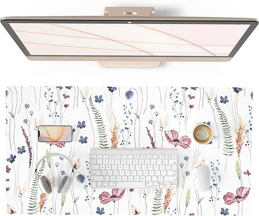 QiyI Large Mouse Pad, Cute Flower Desk Mat by QIYI