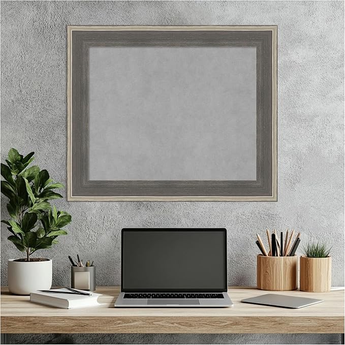 Amanti Art Grey Framed Magnetic Board 21x25 Small Vision Board - Image 7