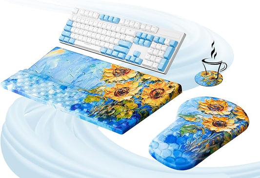 Ospelelf Ergonomic Mouse Pad and Keyboard Stand Wrist Rest Set, Memory Foam by OspelelfOfficeSupplies