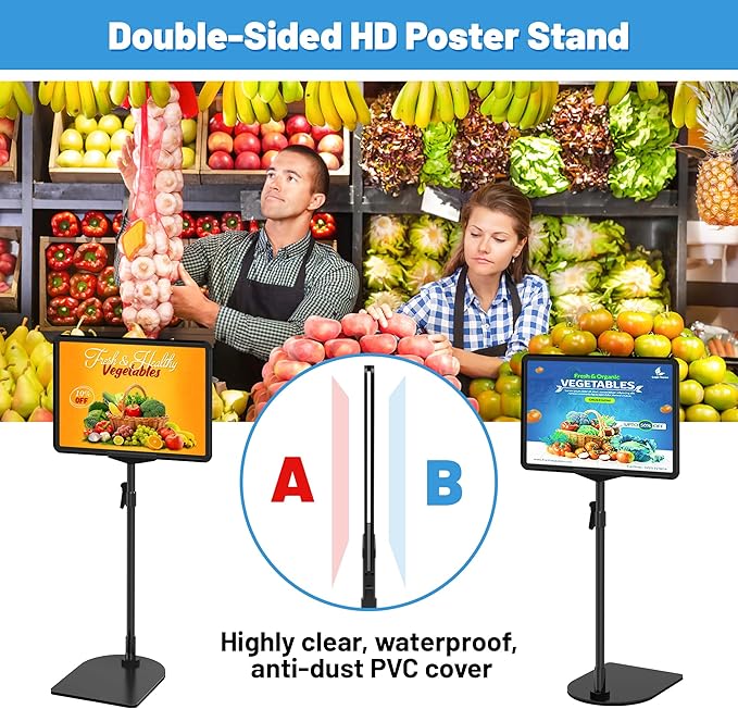 VAIIGO Sign Holder Stand 8.5 x 11, Adjustable Poster Stand - Image 4