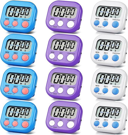 12 Pack Digital Kitchen Timer Magnetic Digital Timer by Unknown