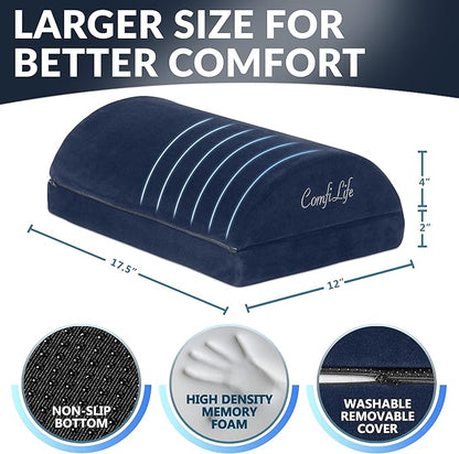 ComfiLife Foot Rest for Under Desk at Work – Adjustable Height Memory Foam Foot - Image 4
