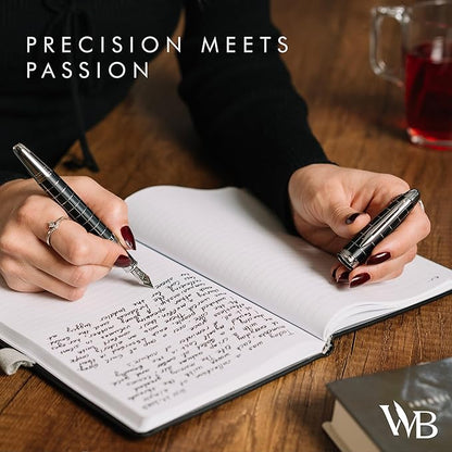 Wordsworth & Black Majesti Fountain Pen -, Luxury Case, Chrome Finish, Iridium - Image 8