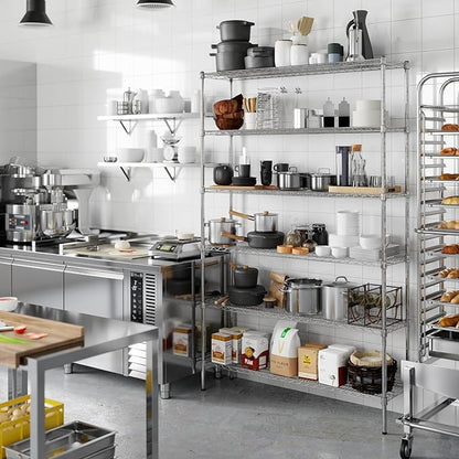 Regal Altair 14" Deep x 54" Wide x 86" Height Wire Shelving Kit | 6-Tier | NSF - Image 2