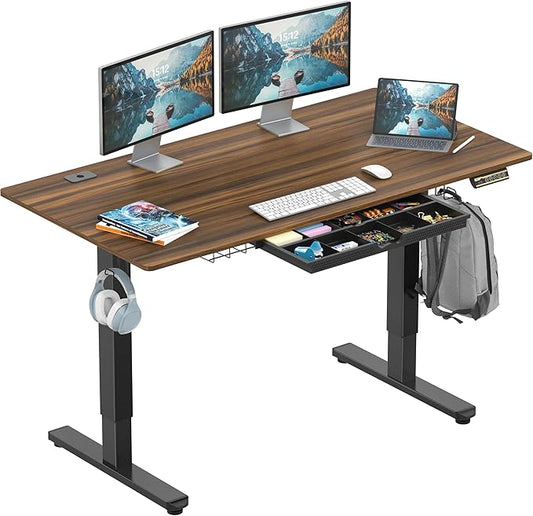 SHW 55 x 28 Inches Electric Height Adjustable Standing Desk by SHW