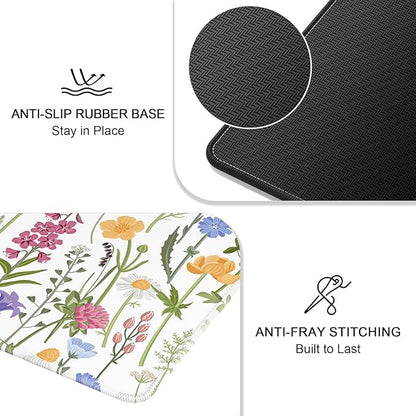 Auhoahsil Mouse Pad, 12 x 10 in Simple Flower Theme Computer Mouse Pad - Image 5
