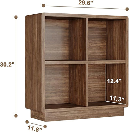 ChooChoo 4 Cube Storage Organizer, Wooden Bookcase - Image 3