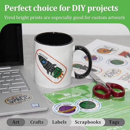 MECOLOUR Clear Sticker Paper for Inkjet Printer -95% Transparent 8.5x11 Inch - Image 7