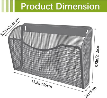 EasyPAG 6 Single Pocket Wall File Organizer, Mesh Hanging File Folder Organizer - Image 4