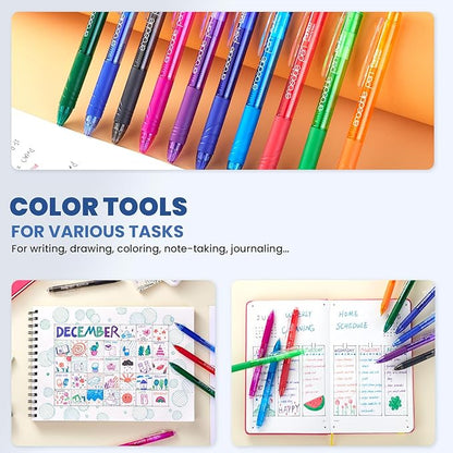 ParKoo 26 Colors Erasable Gel Pens, Retractable Erasable Pens Fine Point - Image 6