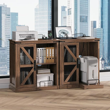 JOINICE, Printer Stand with Storage, File Cabinet with Socket and USB Charging - Image 6