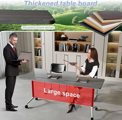WYMHYZ Conference Table Flip Top Mobile Conference Room Tables, Folding - Image 7