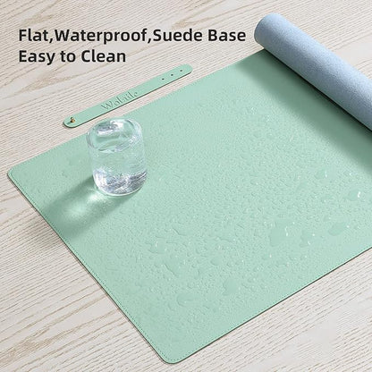 Wolaile PU Leather Desk Pad, 36x17 in Large Computer Desk Mat, Waterproof - Image 3