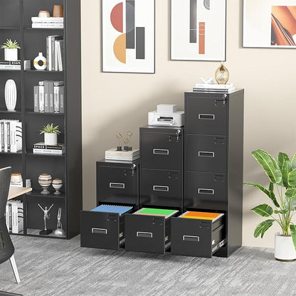 INTERGREAT 2 Drawer File Cabinet, Lockable Vertical File Office Cabinet - Image 2
