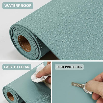 Leather Desk pad Protector, Large Desk mat - Image 3