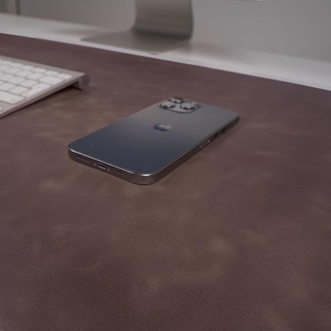 Node Leather Calfskin Leather Desk Pad – Executive Office Desk Mat - Image 4